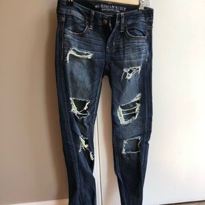 American Eagle ripped skinny jeans